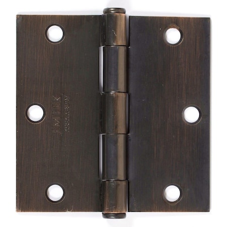 Patioplus 3.5 x 3.5 in. Square Steel Residential Duty Hinges, Oil Rubbed Bronze, Set of 2 PA2006860